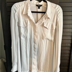 Vera Wang White Button-Up Shirt